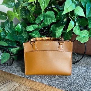 Mark & Graham Tan Leather Shoulder Bag